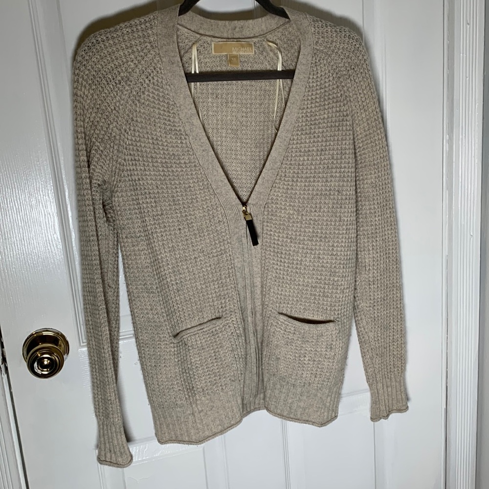 Michael Kors Cashmere Zippered Cardigan